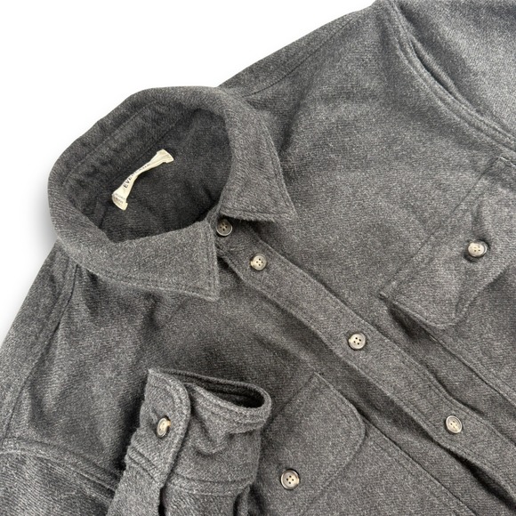 Everlane Other - Everlane Flannel Overshirt Mens M Charcoal Gray 100% OCS Heavyweight Long Sleeve